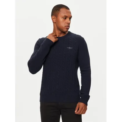 Zdjęcie Aeronautica Militare Sweter 242MA1484L417 Granatowy Regular Fit