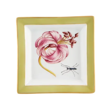 Zdjęcie Porcelanowa kwadratowa taca Dwukolczak śródziemnomorski z kolekcji Natura - Vista Alegre