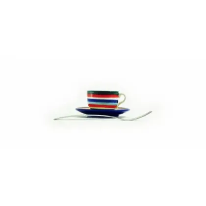 Zdjęcie Ceramiczna filiżanka na kawę espresso zdobiona tęczą - Le Ceramiche