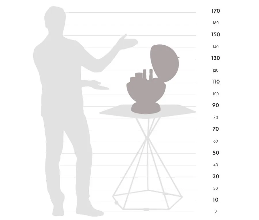obrazek 3 Wyjątkowy globus na biurko z wewnętrznym barkiem - 40 x 40 x 50 cm