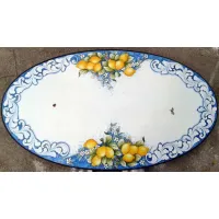 Zdjęcie Elitarny blat do ogrodu z lawy wulkanicznej zdobiony motywem cytrusów - Ceramiche Valchida