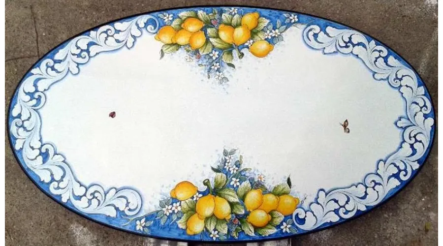 obrazek 1 Elitarny blat do ogrodu z lawy wulkanicznej zdobiony motywem cytrusów - Ceramiche Valchida