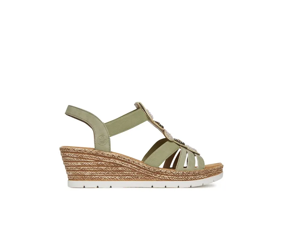 obrazek 1 Rieker Sandały 619B2-52 Zielony