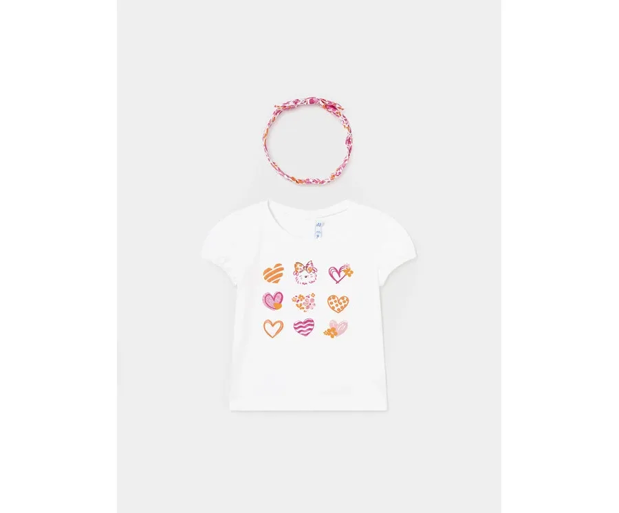 obrazek 1 Mayoral T-Shirt 1007 Biały Regular Fit