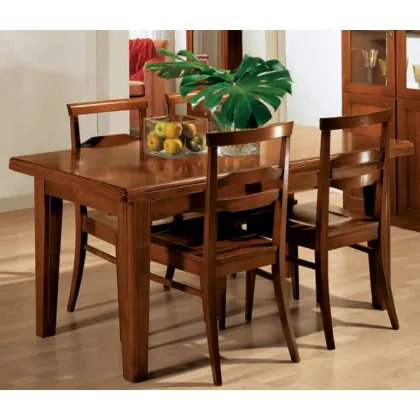 Picture Extendable 160-340cm rectangular table, antique walnut, from Italy - Fratelli Mirandola