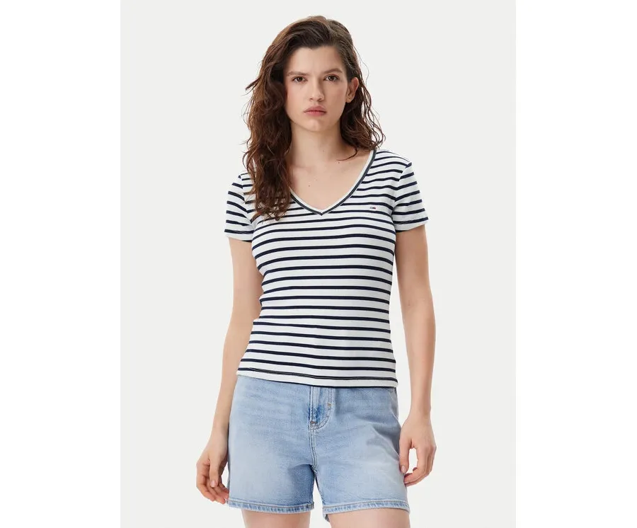 obrazek 1 Tommy Jeans T-Shirt Essential DW0DW17385 Granatowy Slim Fit