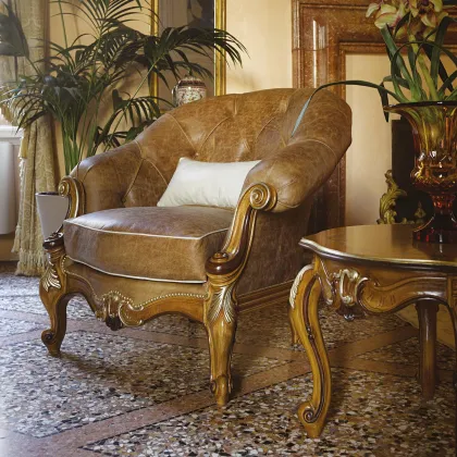 Zdjęcie Luksusowy fotel w stylu antycznym do prestiżowego salonu - Morello Gianpaolo
