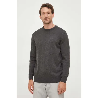 Zdjęcie Barbour sweter bawełniany Essentials kolor szary lekki MKN0932