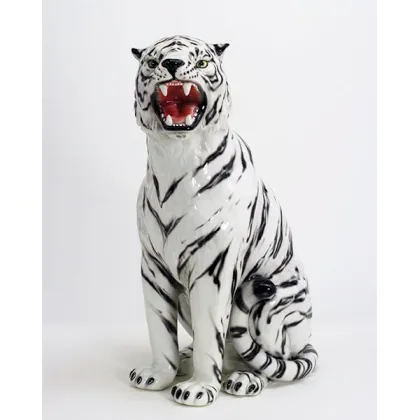 Picture Siberian tiger made of ceramics