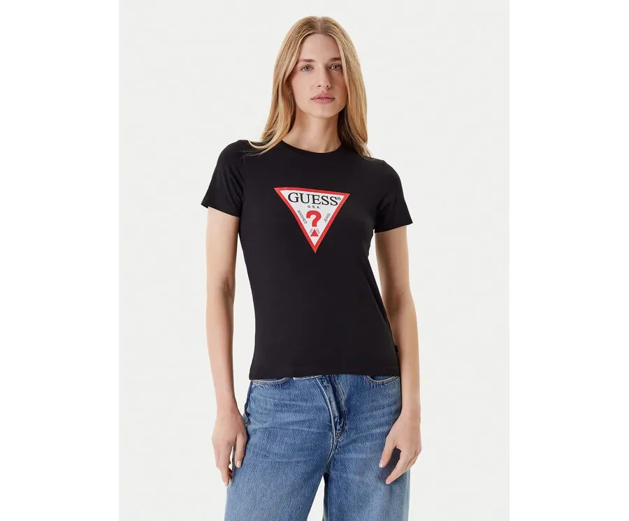 obrazek 1 Guess Jeans T-Shirt W4YI04 J1314 Czarny Slim Fit