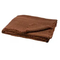 Zdjęcie Oryginalny lniany pled Jade Sequoia na łóżko