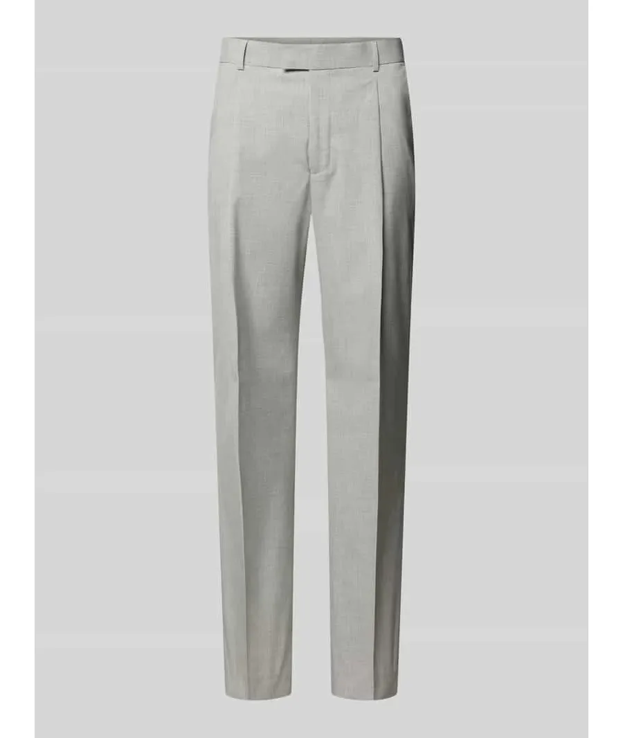 obrazek 1 Spodnie do garnituru o kroju regular fit z zakładkami w pasie