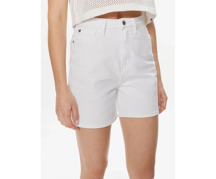 obrazek 1 Tommy Hilfiger Szorty jeansowe WW0WW41321 Biały Regular Fit