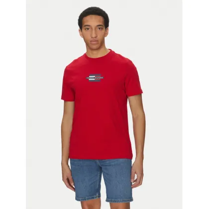 Zdjęcie Tommy Hilfiger T-Shirt Flag Box MW0MW38636 Czerwony Regular Fit