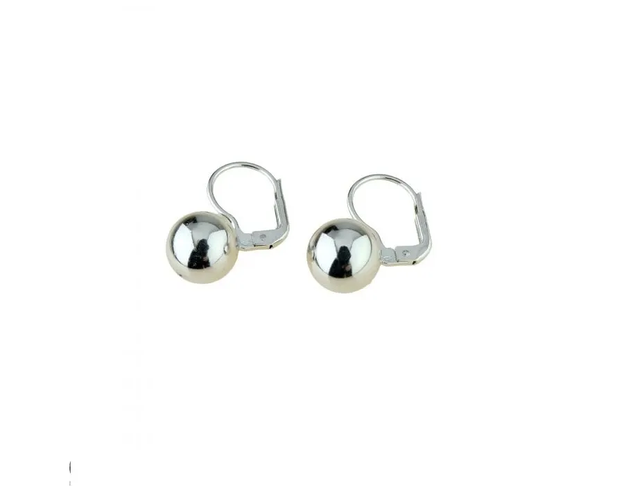 obrazek 1 Genialne błyszczące kolczyki w kształcie kuli o średnicy 10mm.