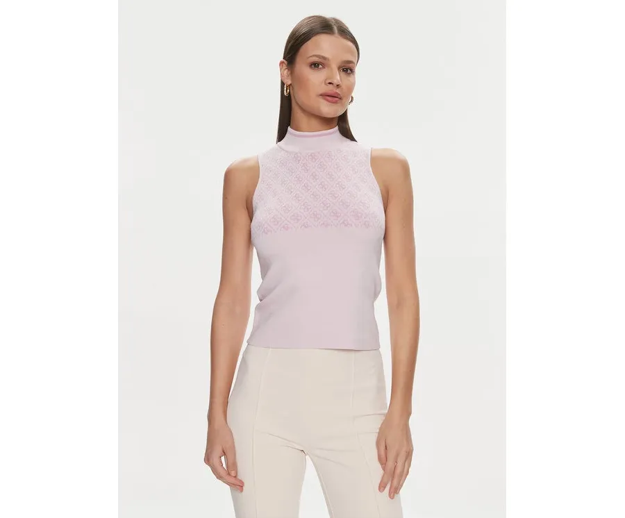 obrazek 1 Guess Sweter Lise W3YR26 Z37K0 Różowy Slim Fit