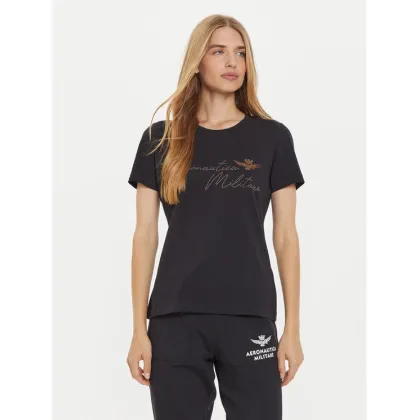 Zdjęcie Aeronautica Militare T-Shirt 242FE1970DF567 Czarny Regular Fit