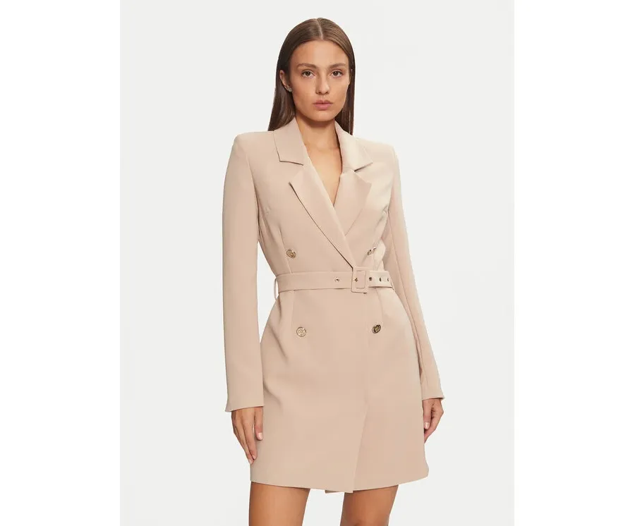 obrazek 1 Guess Sukienka koktajlowa Leonie W4BK46 WGLO2 Beżowy Regular Fit