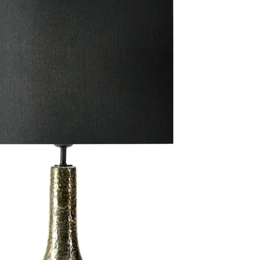 obrazek 2 Ceramiczna lampa stołowa z abażurem z tkaniny H.80xL.45xP.45 cm