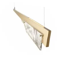 Zdjęcie Lampa sufitowa z elementami LED i ręcznie wycinanymi elementami z włoskiego kryształu - Il Paralume Marina