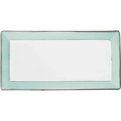 Zdjęcie Luksusowa porcelanowa taca na kanapki z kolekcji Ethereal Blue - Porcel