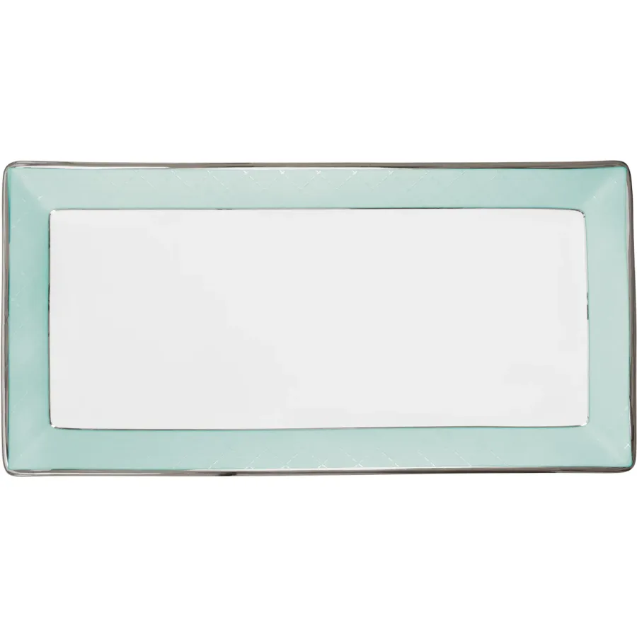 obrazek 1 Luksusowa porcelanowa taca na kanapki z kolekcji Ethereal Blue - Porcel
