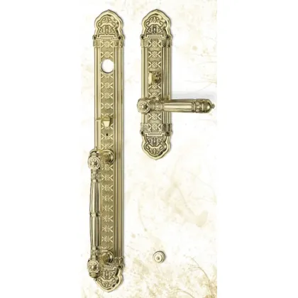 Zdjęcie Zdobiony wejściowy zestaw - uchwyt drzwiowy i klamka – Il Paralume Marina