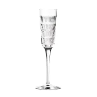 Picture Modern alcohol glass made of crystal with rich relief decoration in vertical lines - Vista Alegre
