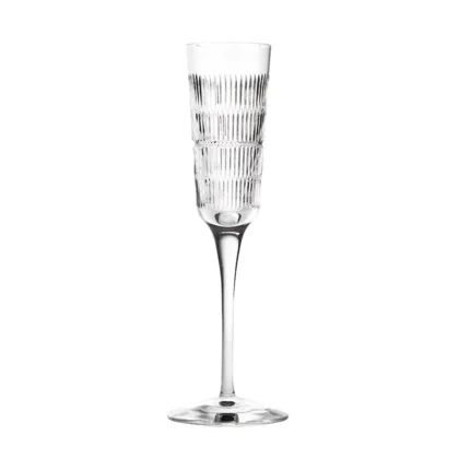 Zdjęcie Nowoczesny kieliszek do alkoholu wykonany z kryształu z bogatym reliefowym zdobieniem w pionowe linie - Vista Alegre