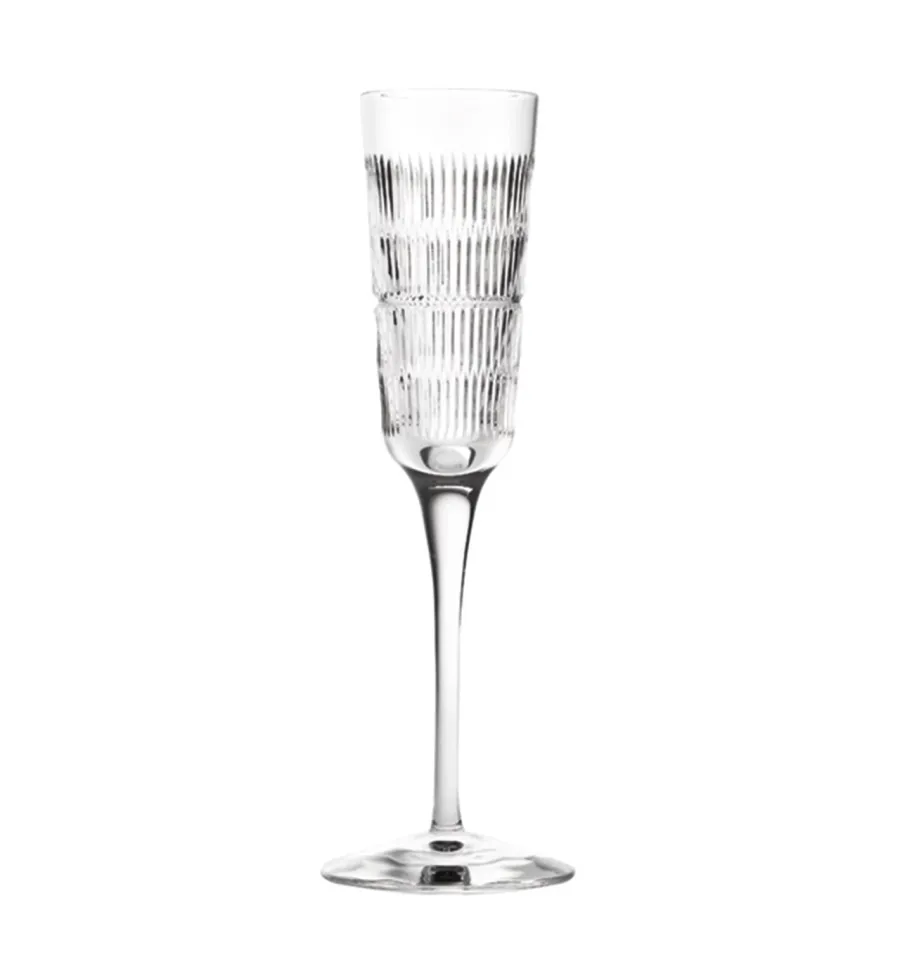 obrazek 1 Nowoczesny kieliszek do alkoholu wykonany z kryształu z bogatym reliefowym zdobieniem w pionowe linie - Vista Alegre