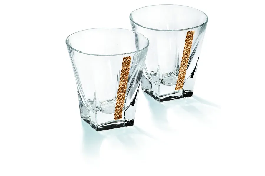 obrazek 1 Komplet 6 szklanek do whisky zdobionych kryształkami