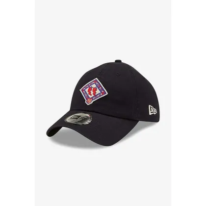 Zdjęcie New Era czapka z daszkiem bawełniana kolor czarny z aplikacją 60222287-CZARNY