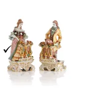Picture Baroque figure of a lady made of ceramics - Ceramiche ML