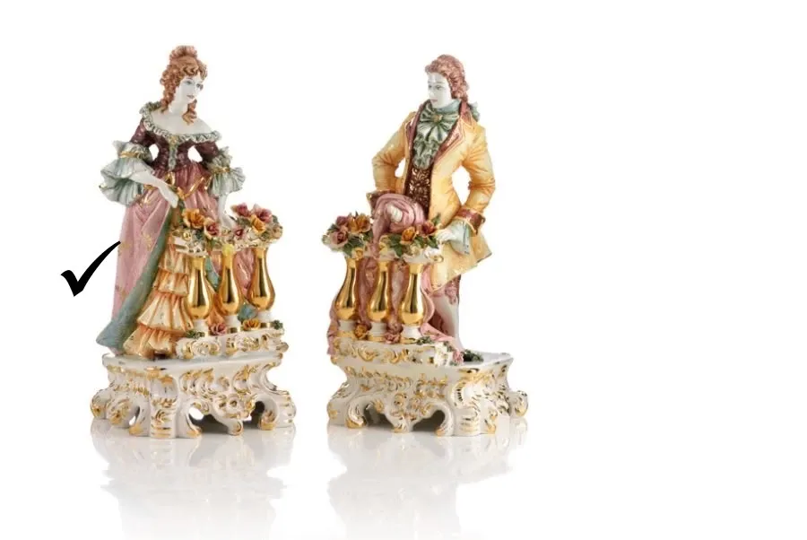 picture 1 Baroque figure of a lady made of ceramics - Ceramiche ML