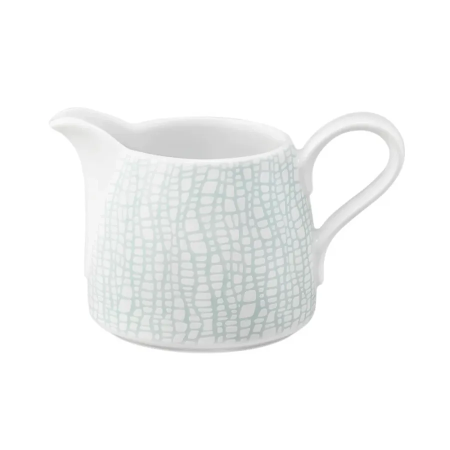 obrazek 1 Porcelanowy dzbanuszek do mleka zdobiony turkusowym ornamentem - Seltmann Weiden