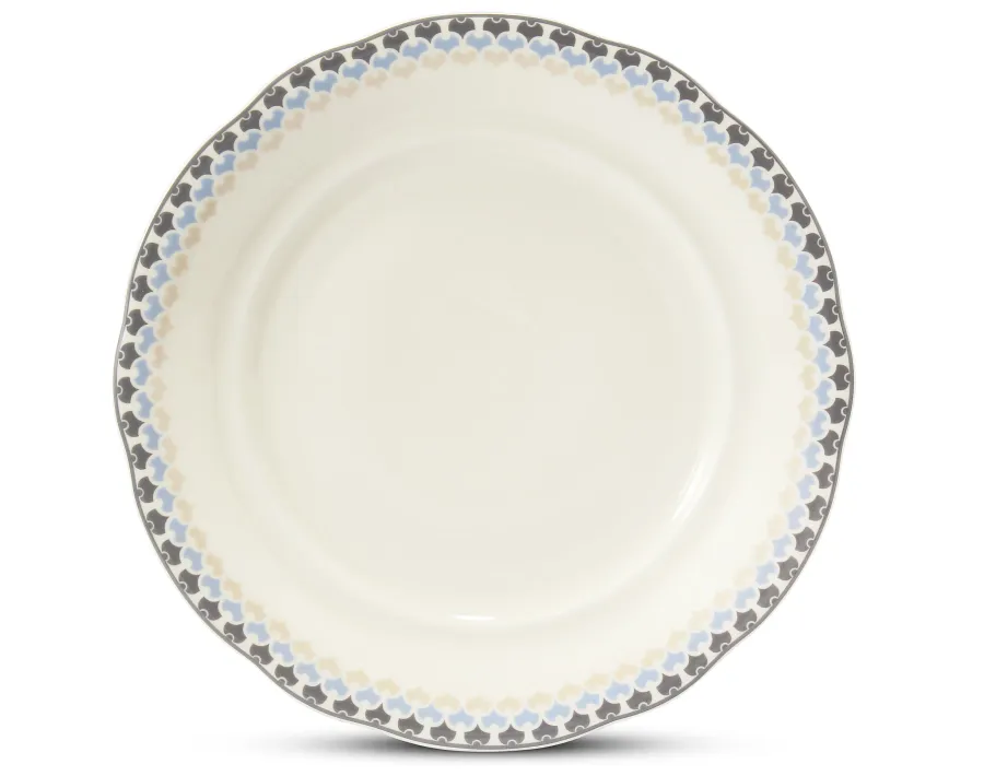 obrazek 4 Nowoczesny 12-elementowy zestaw talerzy z porcelany w kolorze kości słoniowej z  kolekcji NatureLine – Leander