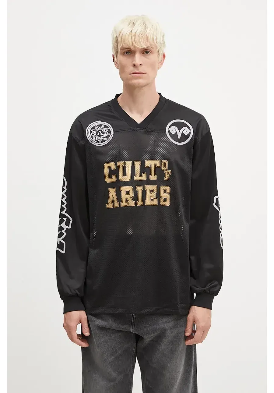obrazek 1 Aries longsleeve Cult Leader Airtex Longsleeve Tee męski kolor czarny z nadrukiem AR4002002