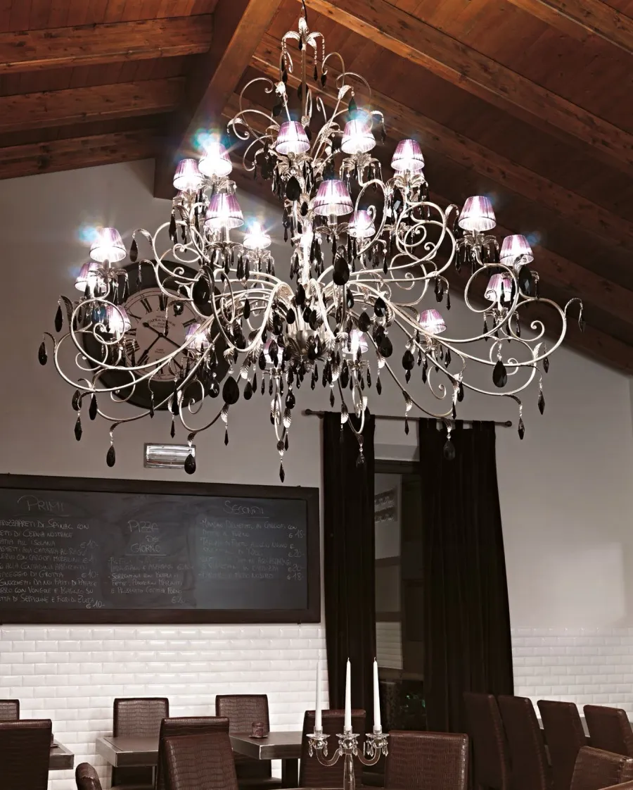 obrazek 1 Luksusowy żyrandol dekorowany bohejskimi kryształkami - Euro Lamp Art