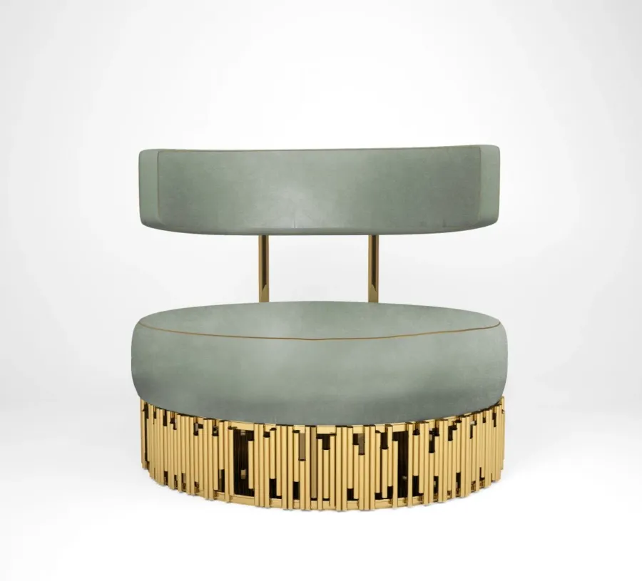 obrazek 1 Zielony stylowy fotel do salonu – Muranti