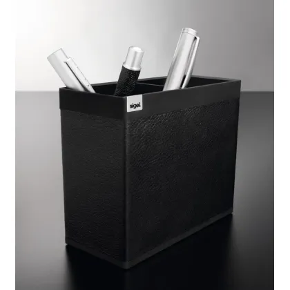 Picture Elite container for pens and pencils made of calfskin