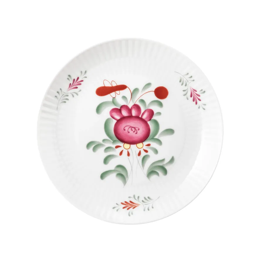 obrazek 1 Porcelanowy płaski talerz zdobiony motywem róży w stylu klasycznym – Tettau