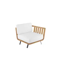 Zdjęcie Sofa – moduł lewy 91 cm wykonany z naturalnego drewna tekowego do ogrodu