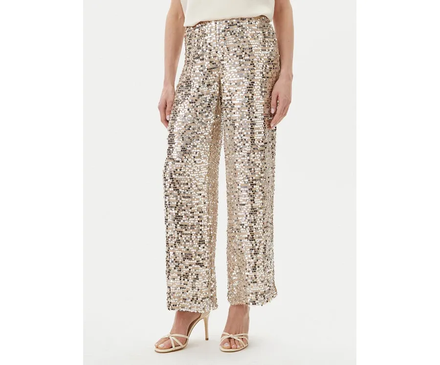 obrazek 1 Bruuns Bazaar Spodnie materiałowe Brinna BBW4390 Srebrny Loose Fit