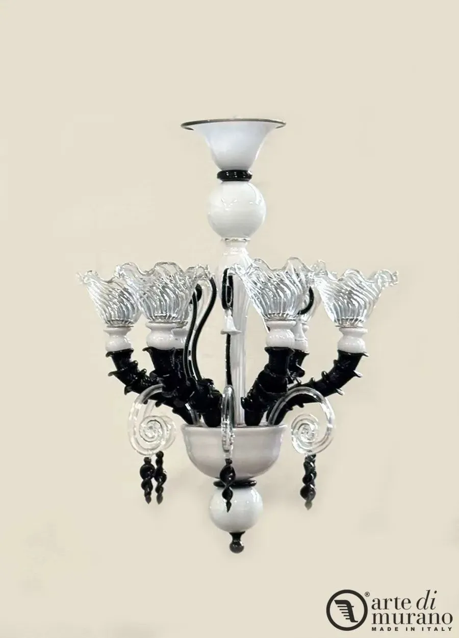 obrazek 1 Elegancki żyrandol wenecki 6 świateł ze szkła Murano