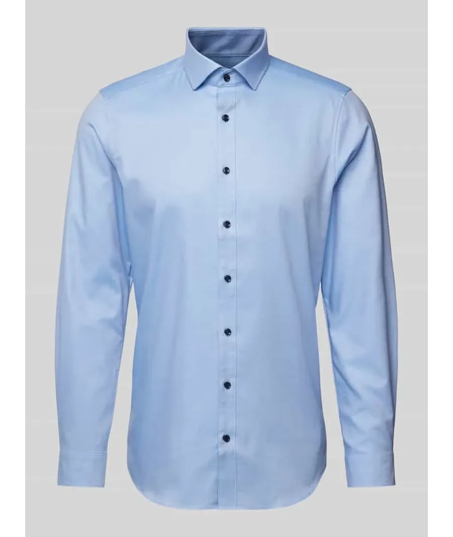 obrazek 1 Koszula biznesowa o kroju slim fit z jednolitą fakturą