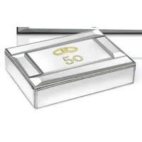 Picture Elegant silver box 10x15x4 cm for the 50th wedding anniversary