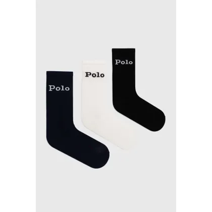 Zdjęcie Polo Ralph Lauren skarpetki 3-pack damskie kolor czarny 455955243
