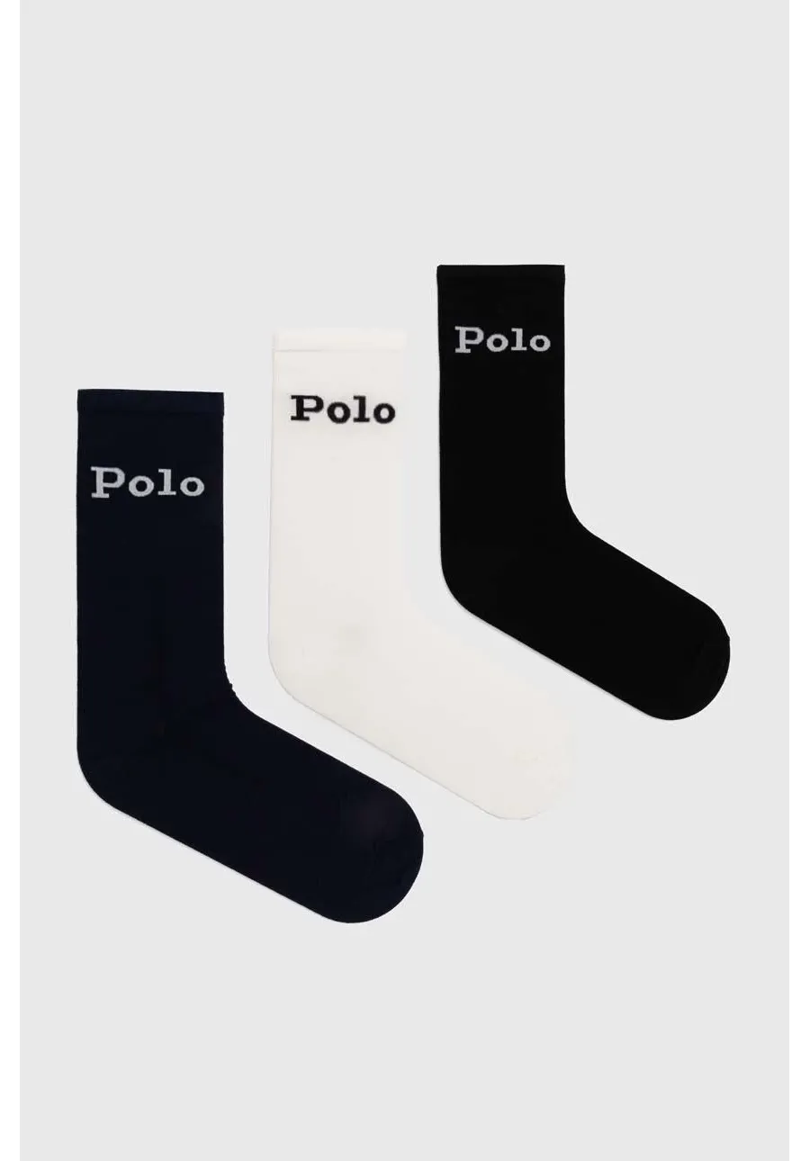 obrazek 1 Polo Ralph Lauren skarpetki 3-pack damskie kolor czarny 455955243