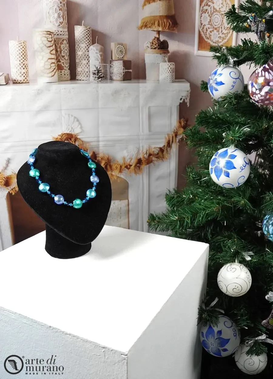 obrazek 1 Zjawiskowy naszyjnik z koralików ze szkła Murano