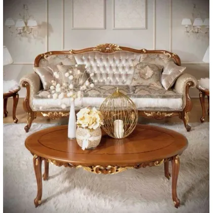 Zdjęcie Bogato zdobiona włoska trzyosobowa sofa - Casa + 39